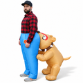 Inflatable dog bite costume – bulldog biting his butt, main product photo